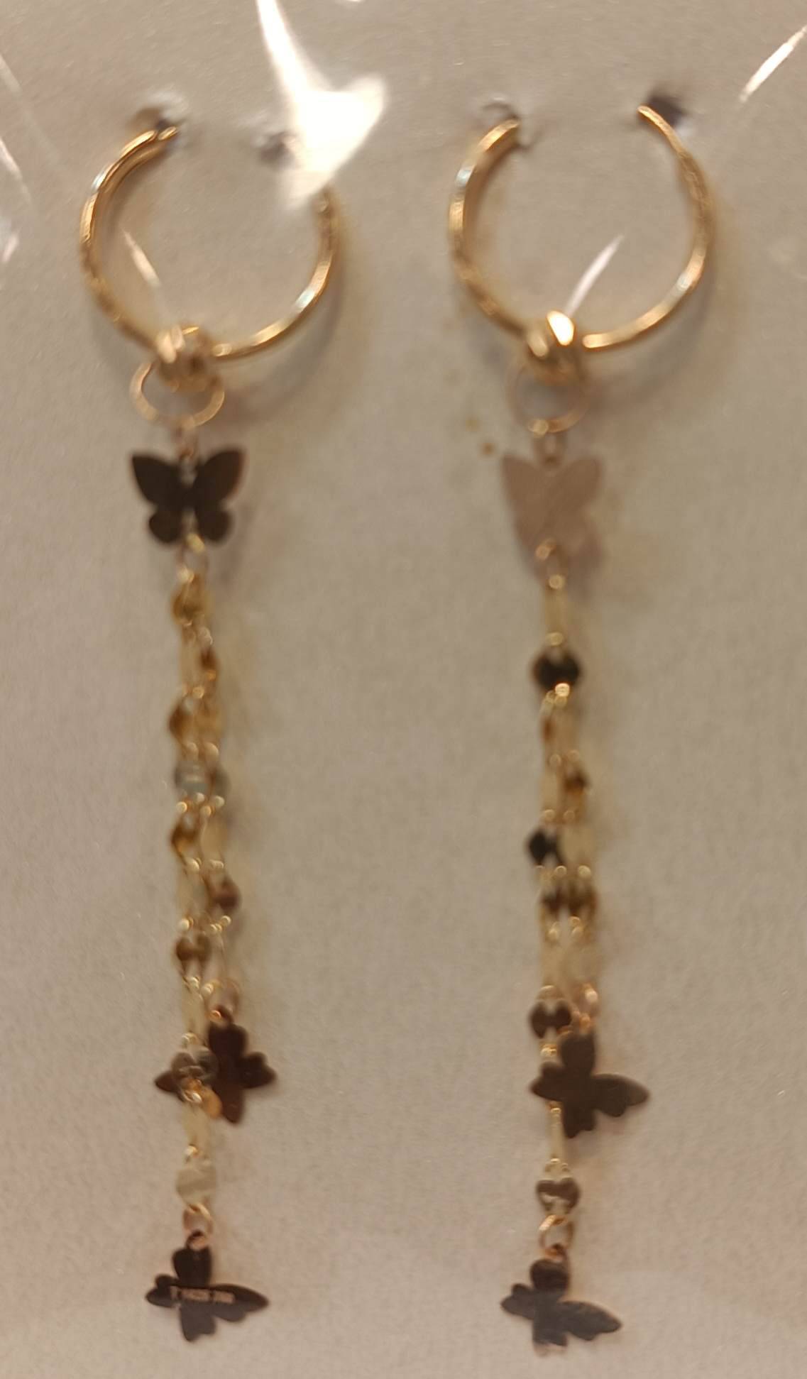 1785602561755 گوشواره پروانه 0.980 گرمی - Image 1